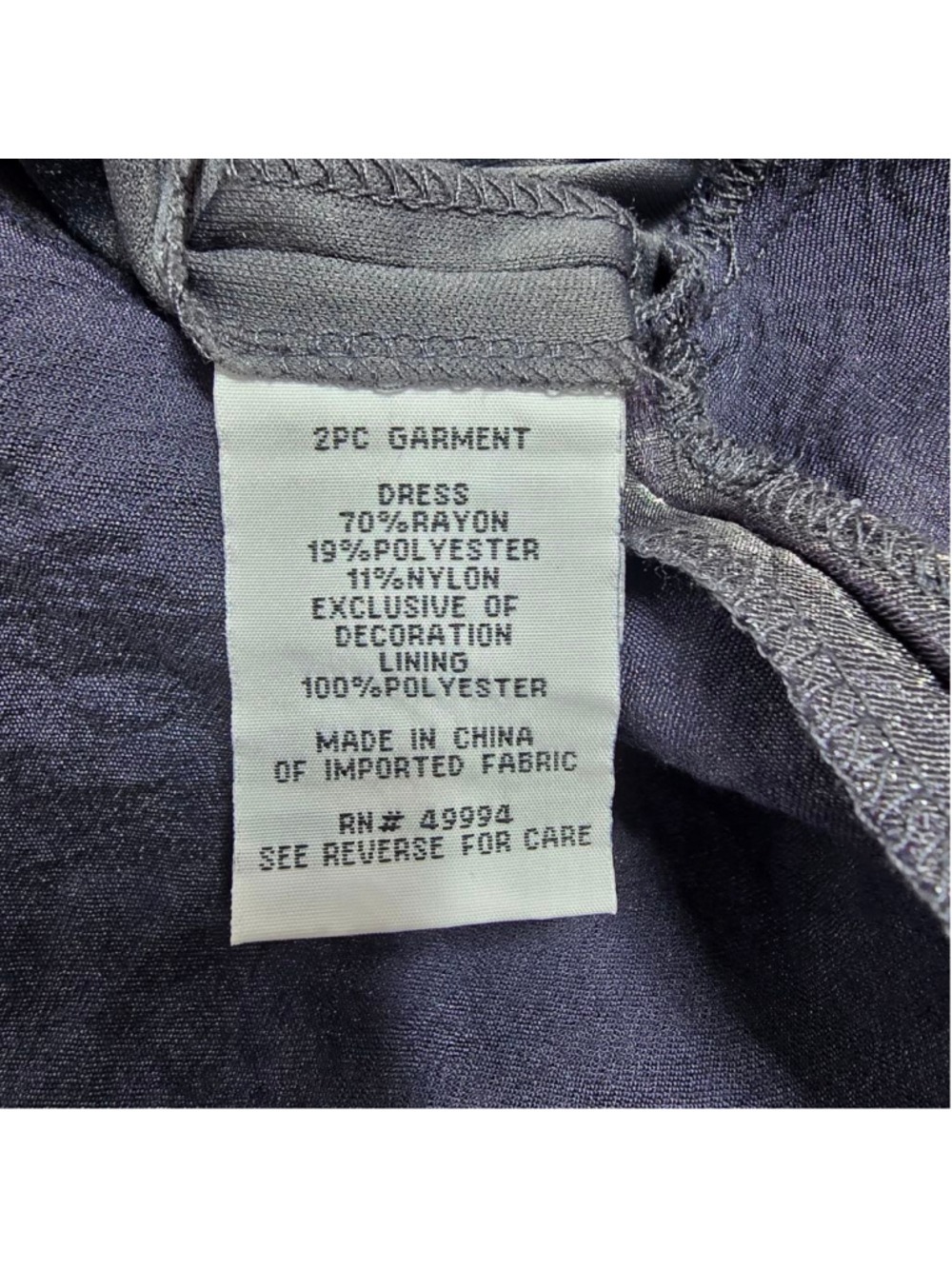 Women's R&M Richards Gray Tiered Dress with Yellow Embellishments, Size 16 - Picture 9 of 13